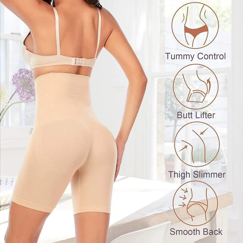igh-Waisted Tummy Control Shapewear Shorts – Soft, Stretchable & Comfortable